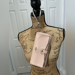Coach Light Pink Wristlet Clutch